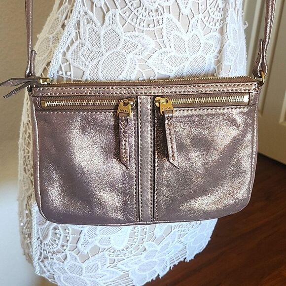 Fossil Leather Crossbody - Picture 1 of 10